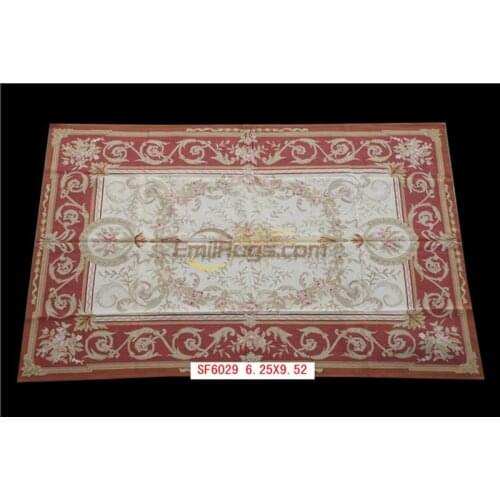 Handmade Home Decore Natural Sheep Wool The Aubusson Savonnerie, A Handmade French Garden, Is Beautifully Embroidered With Rugs