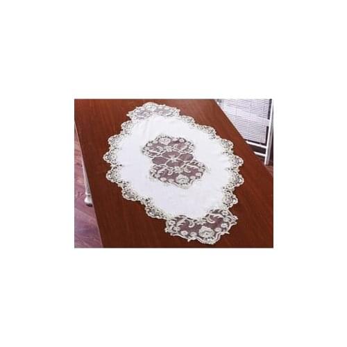 DowryWorld - Yasemin Oval Runner Ecru Gold