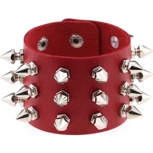 Goth Black Spike Bracelet Women Pu Leather Choker Wristband for Women Party Club Chockers Sexy Gothic Jewelry