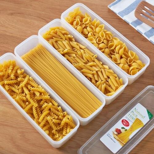 Kitchen Noodle Spaghetti Container PP Household Cereal Preservation Storage Box with Cover #268140