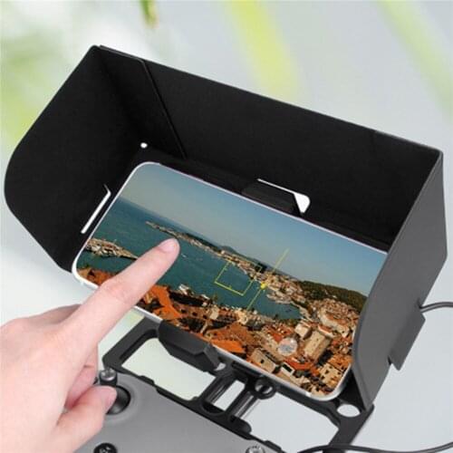 Mobile Phone Holder with Sun Hood Adjustable Angle Phone Clamp for DJI Mavic Air 2/ Mini/ Pro/Air/ Spark Drone Remote Controller