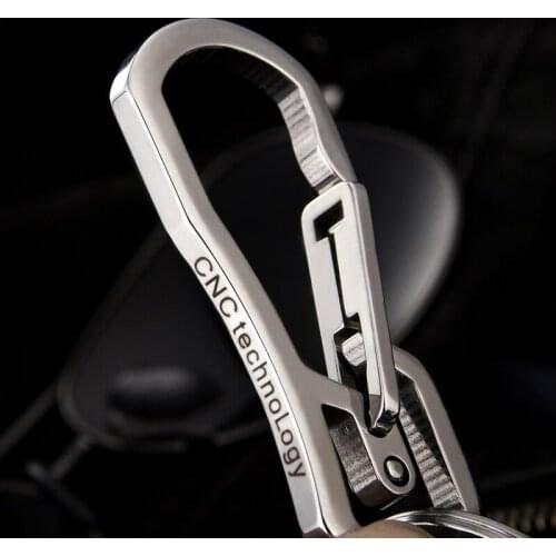 2020 High Quality Metal Keyring Mens Stainless Steel Keychain Key Holder Belt Buckles Super lightweight Car Key Chain