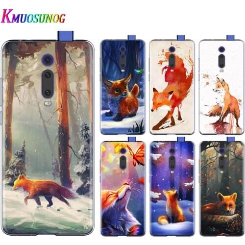 Cute cartoon animal fox For Xiaomi Redmi 9I 9T 9A 9C 9 Prime 8A 8 7A 7 6A 6 5 5A 4X PRO Plus Transparent Soft Phone Case