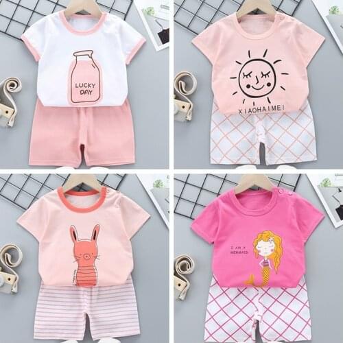 New Baby Girl Clothing Sets Infant Newborn Baby Girls Tshirt+Pants 2PCS Clothes Set Children Tracksuit Sports Suit 0-4 years