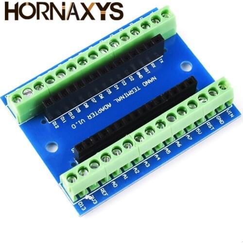 1PCS NANO V3.0 3.0 Controller Terminal Adapter Expansion Board NANO IO Shield Simple Extension Plate For Arduino AVR ATMEGA328P