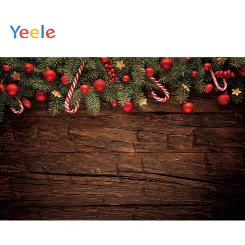 Christmas Toys Candy branches ball star Wooden Floor Baby Party Backdrop Photography Photographic Background For Photo Studio