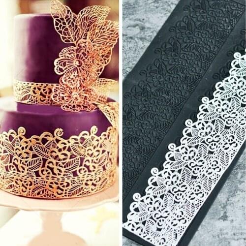 Silicone Mold Fondant Cake Lace Embossed Cake Mold Sugar Lace Mat Cake Decorating Tool Embossing Mat