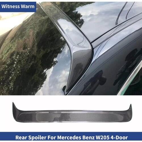 For W205 Roof Spoiler 2015-2018 Mercedes-Benz W205 C-class C200 Spoiler Carbon Fiber Car Rear Wing FRP Rear Spoiler