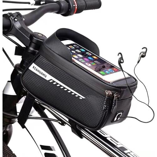 Bicycle Bag MTB Road Bike Front Top Tube Cycling Bag Waterproof Touchscreen Phone Case Reflective Mountain Bike Pack Accessories