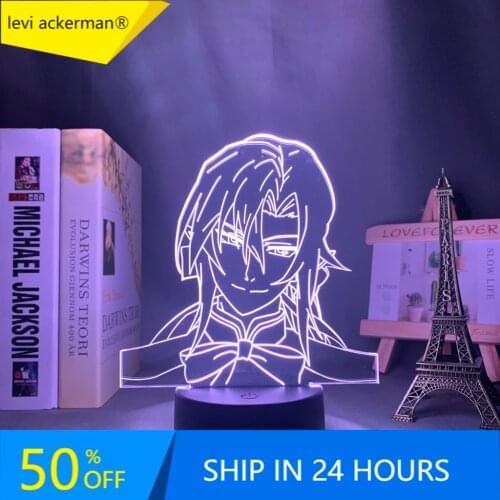Seraph of The End Led Light for Home Decoration Birthday Gift Manga 3D Night Lamp Ferid Bathory Seraph of The End