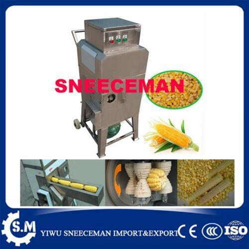 Fresh corn sheller stainless steel sweet corn stripping machine with chain