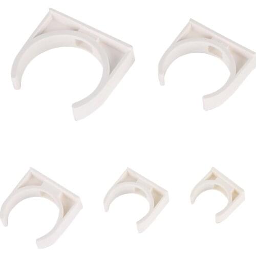 Water Pipe Fixing Clip 20/25/32/40/50mm PVC Pipe Clamps Water Pipe Support Garden Irrigation Tube Bracket Pipe Fittings 10 Pcs