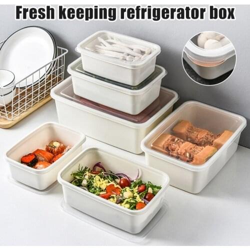 1/6pcs Refrigerator Organizer Bins Fridge Organizers Storage Box for Freezer Cabinets H88F
