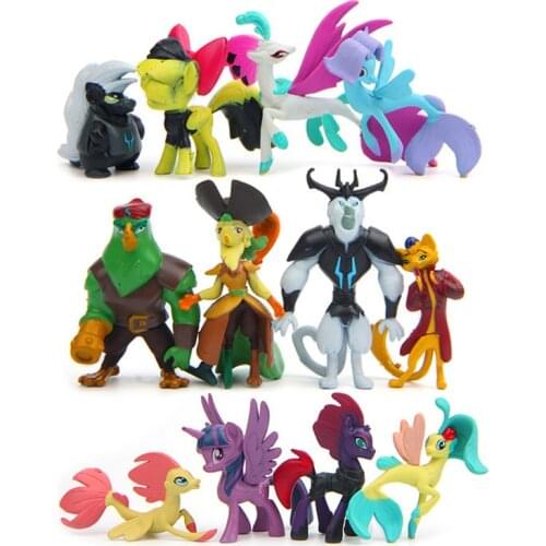 12pcs/set My Little Toys Tempest Shadow Twilight Sparkel Movie Action Figures Collection toy Model Dolls