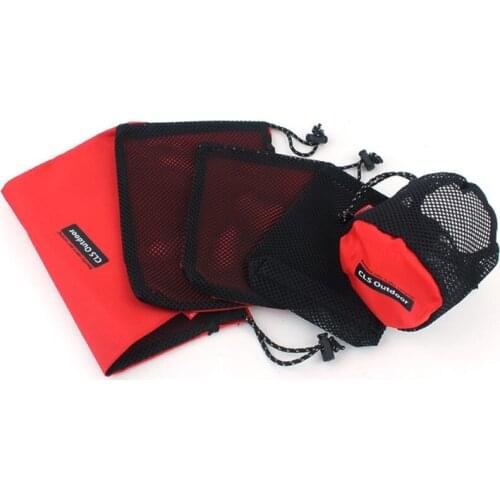 5pcs travel storage bag Camping accessories sorting bag Nail rope rope buckle Travel makeup wash net storage bag