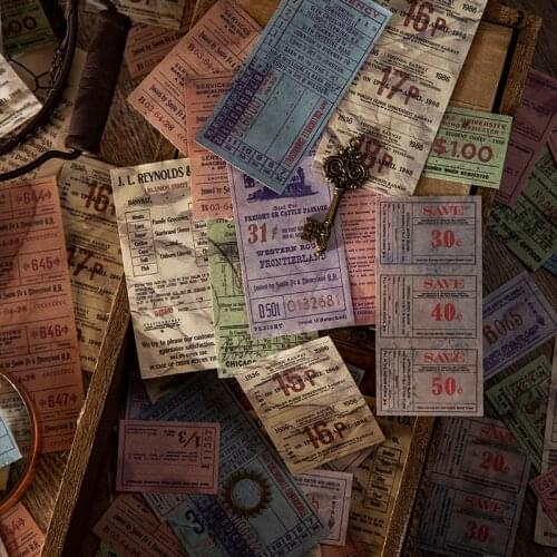 50Pcs/Lot Antique Tickets Collage Material Paper Junk Journal Planner Scrapbooking Vintage Decorative DIY Craft Paper