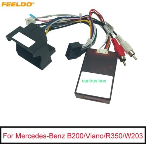 Car Audio 16PIN DVD Player Power Calbe Adapter With Canbus Box For Mercedes-Benz W211/Viano 08-18 Stereo Plug Wiring Harness