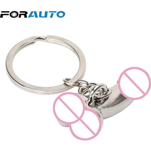 FORAUTO Keychain Auto Key Ring Car Key Chain Dildo Key Rings Penis Shape Creative Gift Keyfob Fashion
