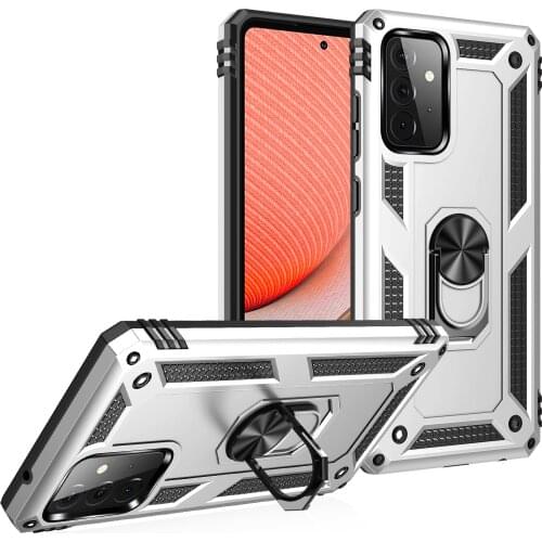 For Samsung Galaxy A72 Armor Shockproof Case Samsung A72 Military Protective Magnet Car Holder Ring Cover Case for Samsung A 72