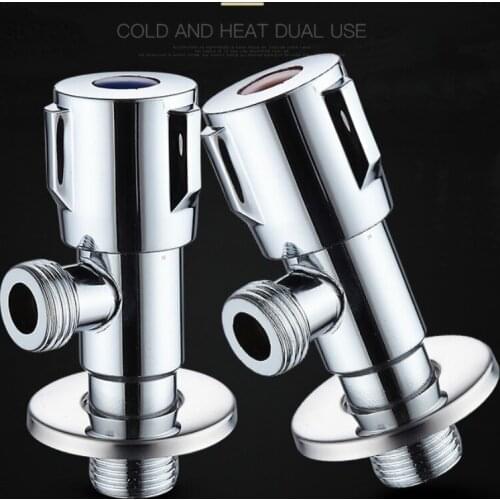 304 Stainless Steel Black Triangle Valve Cold And Hot Water Stop Valve Shower Valve Currency 1/2 Angle Valve Water
