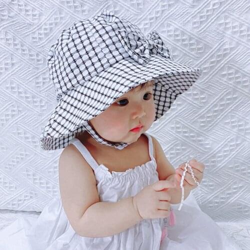 Baby Summer Outdoor Bucket Hat Kids Floral Panama Cap Sun Beach Caps Lovely Lace Princess Brim Infant Baby Girls Sun Hat H190S