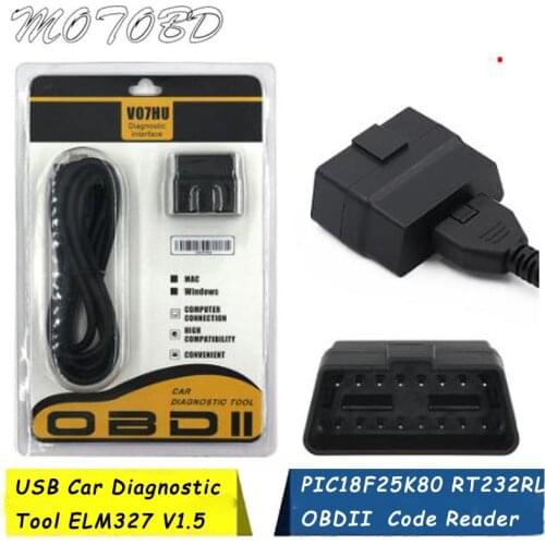New Check Engine Diagnosis ELM327 V1.5 OBD Ii USB OBD Adapter Cable OBD2 Auto Diagnostic Tool Rs232 for Mac Auto Diagnostic Tool