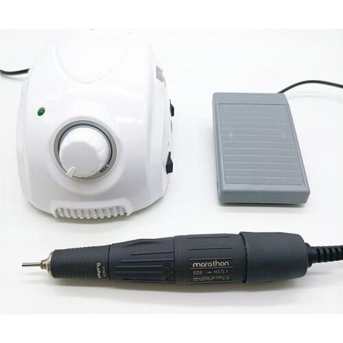 35K STRONG BT-MARATHON Champion H37L1 Handpiece 65W 35000rpm Nail Drills Manicure Machine Pedicure Electric Nail File Bits Kit