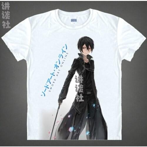 Sword Art Online T-shirts kawaii Japanese Anime tshirt Manga Shirt Cute Cartoon Kirito Kazuto Cosplay shirts 37161946984 tee 157