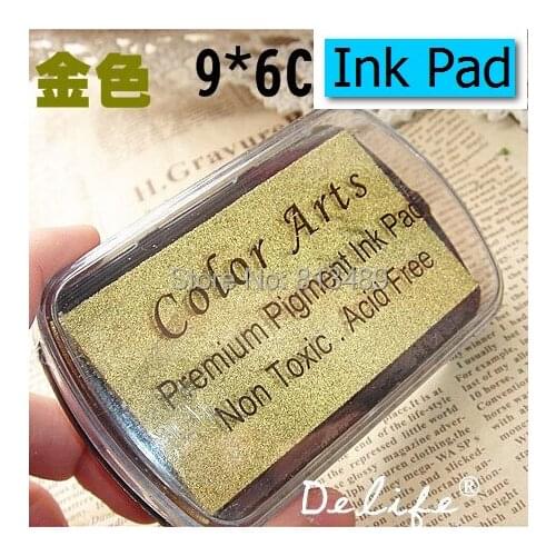 Gold Color Arts Premium Ink Pigment Ink Pads DIY ink pad wedding decoration inkpad set Free shipping wholesale b14