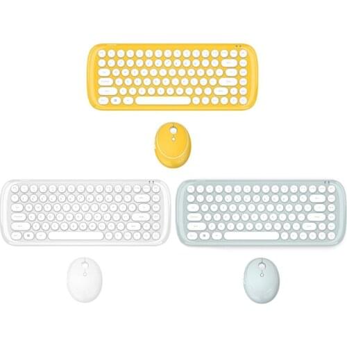 45BA Mini Wireless Keyboard and Mouse Compact Portable Sleek Design 2.4 G for Windows Computer Desktop PC Notebook Laptop