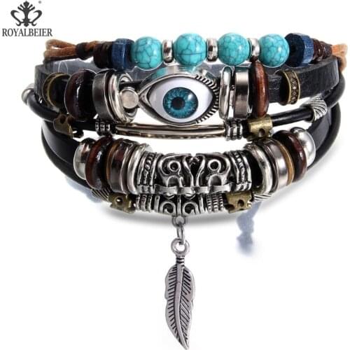 Hot Sale Mix Multi Colors Different Design Charms Leather Rope Bracelet Snaps Jewelry Fit 18mm Snap Button SZ0572