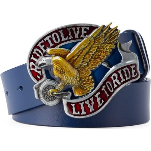 Love To Ride Buckle Leather Belt Fashion Men Decoration Womens belt