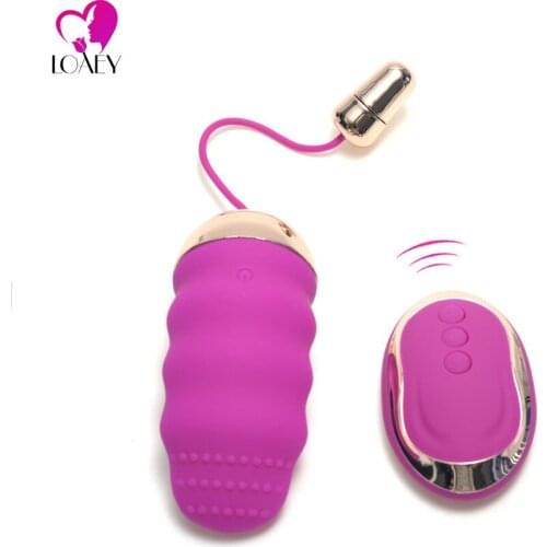 LOAEY USB Wireless Remote Kegel Balls G Spot Vibrating Egg Ben Wa Clitoris Stimulator Vibrators Adult Sex Toy for Women