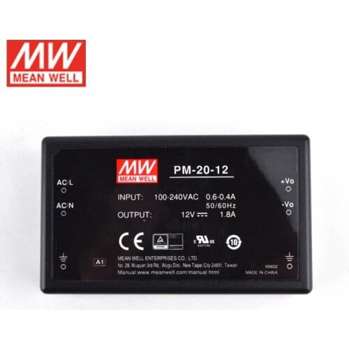 MEAN WELL PM-20-12 20W 12V Medical Grade on Board type Switching Power Supply 110V/220V AC to 12V DC 1.8A Medical Power Unit