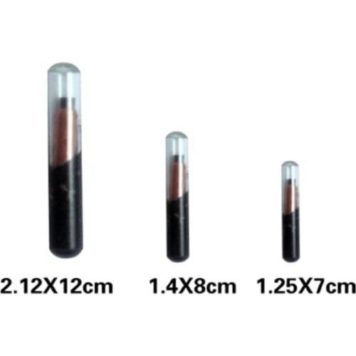 Pet Animal Microchip 1.4*8mm Transponder Implantable Chips 2*12mm Dog Pigeon Fish Id 1.25*7mm Rfid Bioglass Capsule Glass Tags