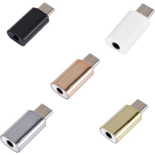 Mini Portable USB C Type C Male to 3.5MM Female Headphone Jack Audio Adapter Stereo Earphone Headset Converter for Xiaomi Huawei