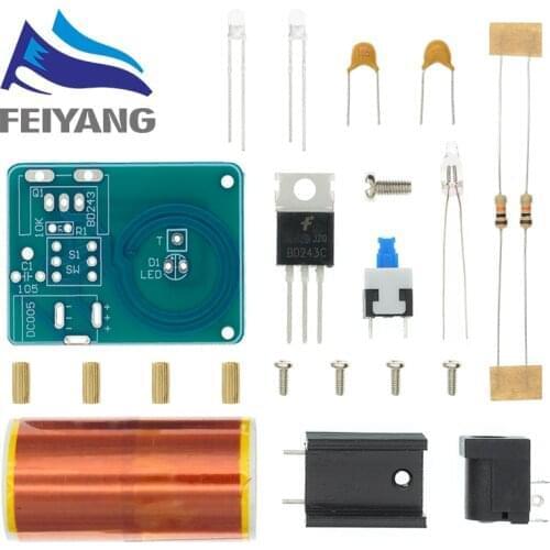 1PCS BD243 Mini Tesla Coil Kit Magic Props DIY Parts Empty Lights Technology Diy Electronics BD243C