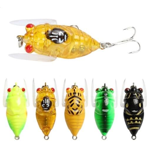 Explosion Insect Bait 5cm / 6g Luya Insect Fake Bait Freshwater Learned Cicada Fake Bait Bionic Hard Bait Bait Fishing