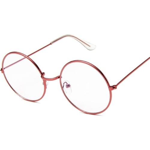 Round Glasses Frame Woman Men Glasses Retro Myopia Optical Frames Metal Clear Lens Black Silver Gold Eyeglasses Oculos