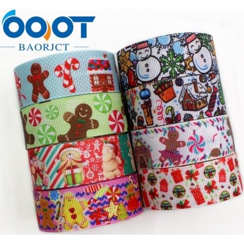 OOOT BAORJCT I-19713-1,22mm,10yards Christmas series Cartoon grosgrain ribbons,bow cap accessories and decorations,DIY materials
