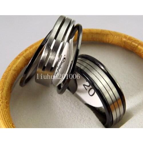 Wholesale 18 sets 3 in 1 fashion mens stainless steel rings JEWELRY