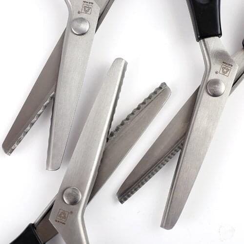 QXYUN Modern Pinking Shears Scissors Sewing Craft Upholstery Tailor Serrated Tools for Home Garden Handmade Cloth Accessories