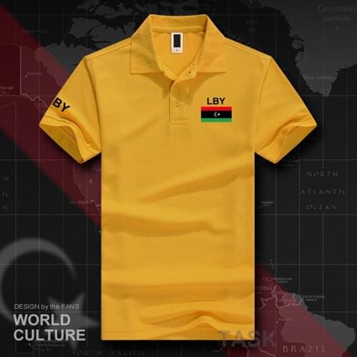 Libya polo shirts men short sleeve white brands printed for country 2017 cotton nation team flag new LBY Libyan Arabic Islam