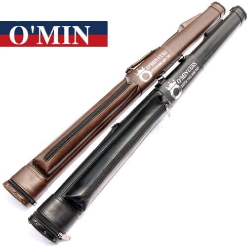 High Quality O'Min PU Leather 3/4 Snooker Cue Cases Billiard Accessories Two Colors China 2017