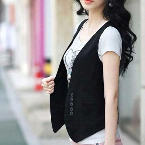 MS spring new Korean all-match slim suit vest vest / small vest vest size dress female