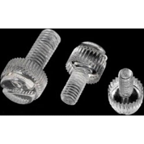 20pcs/lot m3 m4 m5 m6 m8 PC Transparent Polycarbonate thumbscrew Hand Tighten Screws Hand Twist Screw
