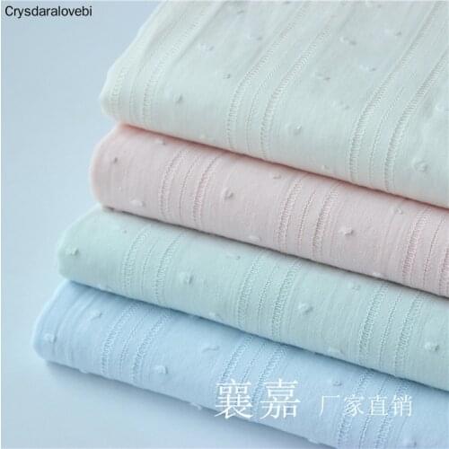 200x150cm Cotton White Cloth Cotton Jacquard Fabric Pastoral Small Fresh Dress Shirt Skirt Fabric Children 's Wear Fabrics
