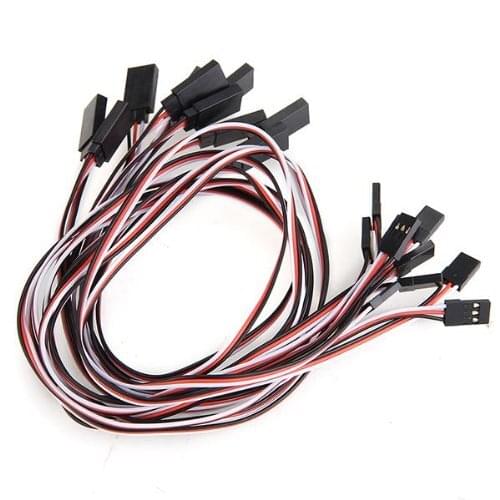 2016 New 10 Pcs 3 Pin Male to Female RC Servo Extension Cord Cable 50cm Length