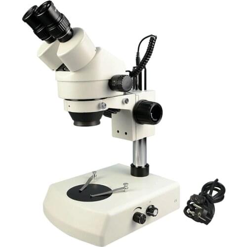 7X-45X Binocular Stereo Microscope 1:6.4 Zoom Halogen Illuminated Industrial Microscopio Mobile Phone Repairing PCB Soldering