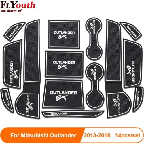Car Door Groove Mat Auto Anti-Slip Cup Mat Non Slip Door Gate Pad For Mitsubishi Outlander 2013-2020 Car Accessories